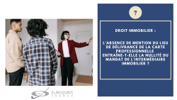 Carte professionnelle agent immobilier
